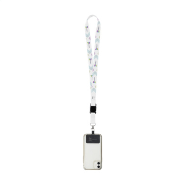 Logo trade promotional giveaway photo of: Lanyard Sublimatie Buckle RPET 2 cm with Patch keycord