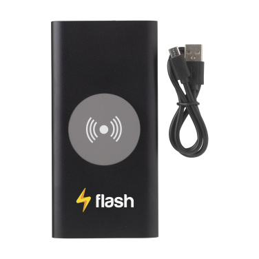 Logo trade corporate gift photo of: Aluminium 8000 Wireless Powerbank wireless charger