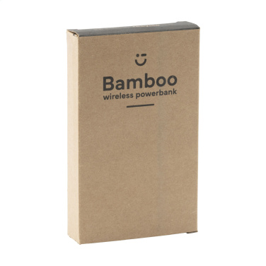 Logotrade promotional item image of: Bamboo 8000 Wireless Powerbank wireless charger