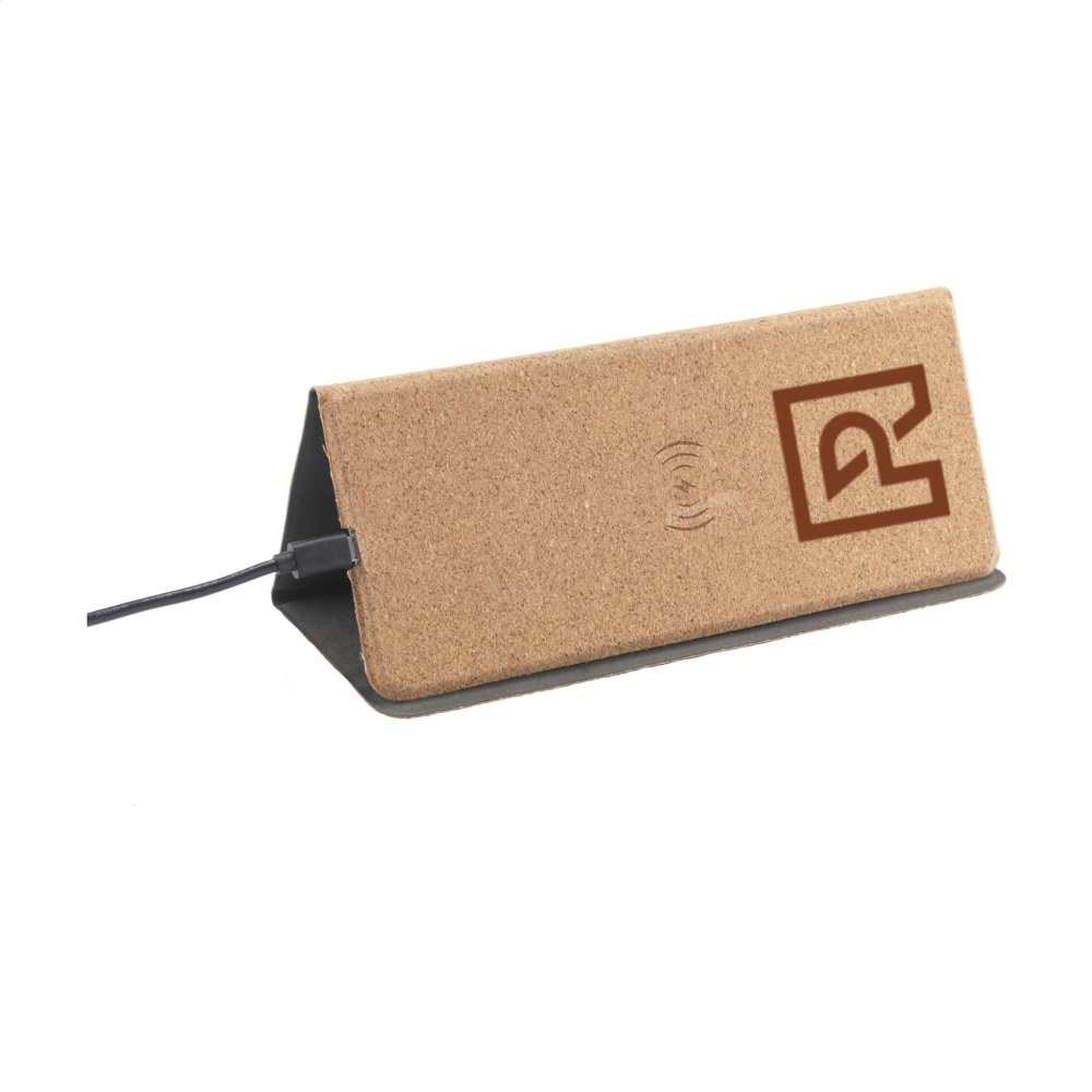 Logotrade promotional item picture of: Cork Wireless Charging Mousepad