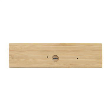 Logotrade promotional giveaways photo of: Bamboo Alarm Clock with Wireless Charger