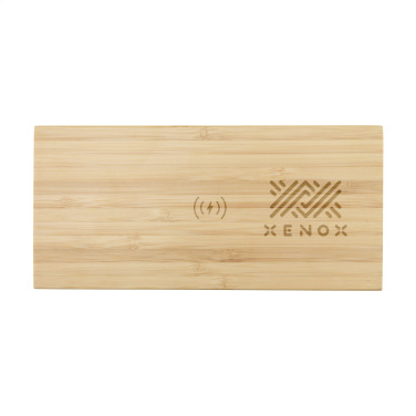 Logotrade promotional giveaways photo of: Bamboo Alarm Clock with Wireless Charger