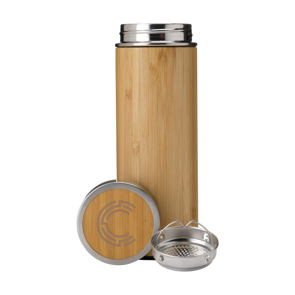 Logotrade promotional item image of: Osaka 360 ml bamboo thermo bottle/thermo cup