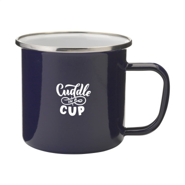 Logo trade advertising products picture of: Retro Silver Enamel Mug 350 ml