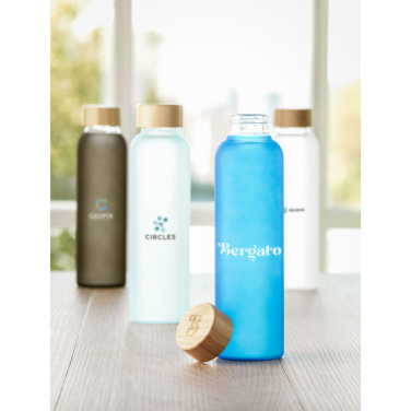 Logo trade corporate gifts picture of: Frosty Glass Bottle 550 ml drinking bottle