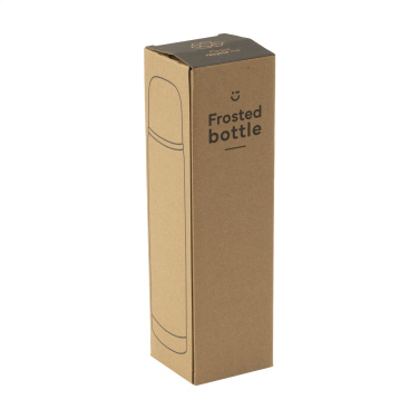 Logo trade promotional giveaway photo of: Frosted Bottle RCS Recycled Steel 500 ml thermo bottle