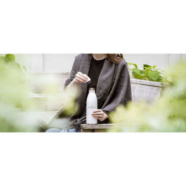 Logo trade promotional item photo of: Topflask Premium RCS Recycled Steel drinking bottle