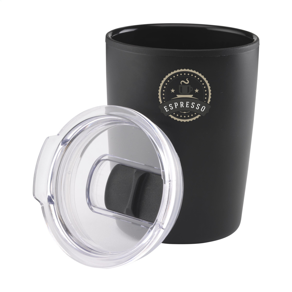 Logotrade advertising product picture of: Espresso-to-Go Mug RCS Recycled Steel 170 ml
