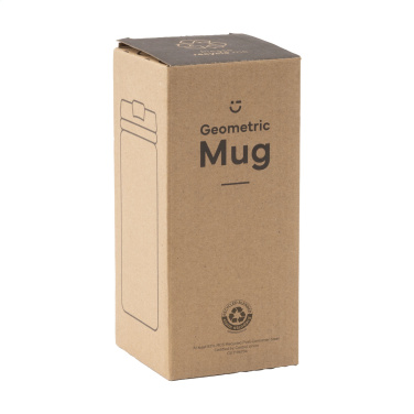 Logotrade promotional merchandise photo of: Geometric Mug RCS Recycled Steel 280 ml thermo cup
