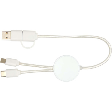 Logotrade promotional products photo of: Citala 5-in-1 recycled plastic 30 cm data sync and 27W fast charge cable