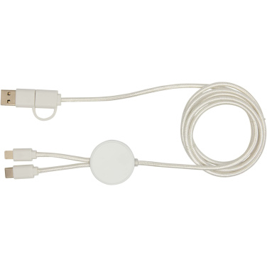 Logotrade promotional giveaway image of: Citala 5-in-1 recycled plastic 150 cm data sync and 27W fast charge cable