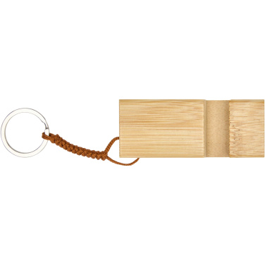 Logotrade advertising products photo of: Bosona bamboo phone holder with keychain