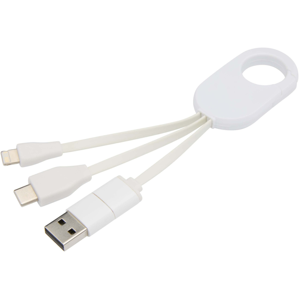 Logo trade promotional gifts picture of: Troop 4-in-1 recycled plastic charging cable