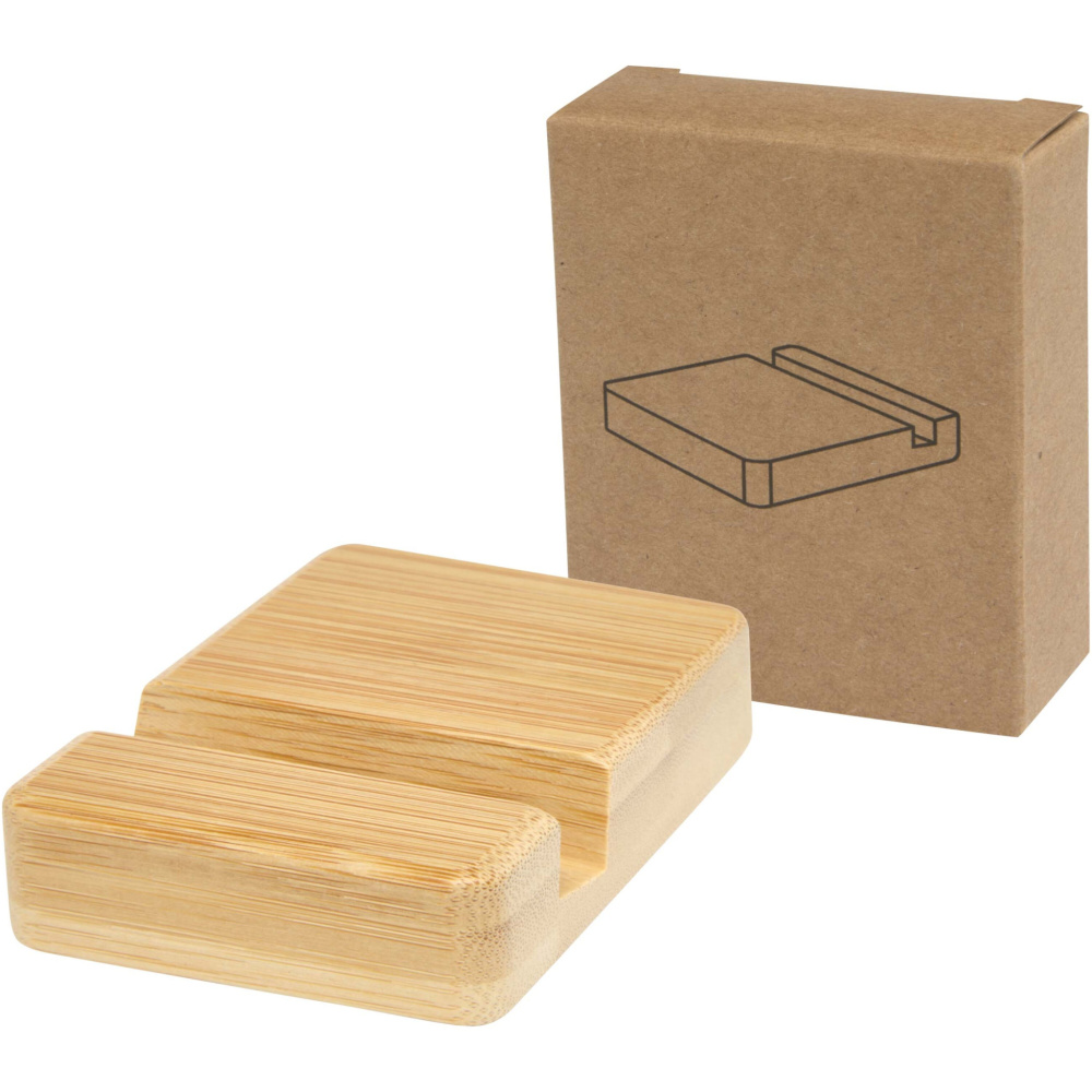 Logo trade promotional gift photo of: Ebla bamboo phone stand