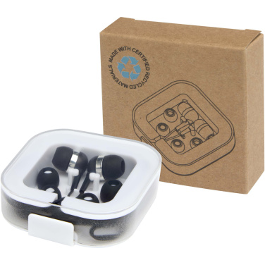 Logo trade promotional items image of: Baekdu wired Type-C headset with recycled plastic storage box