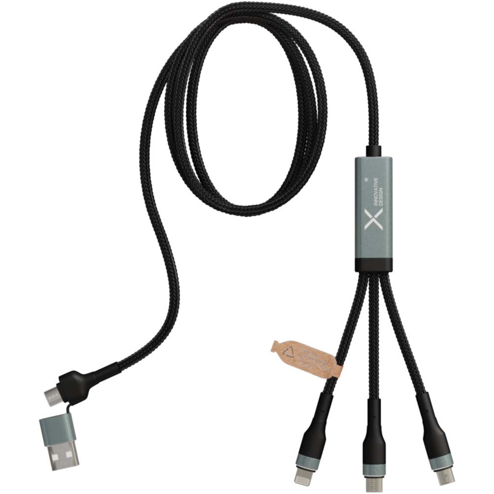 Logo trade business gift photo of: SCX.design C53 100W 5-in-1 rPET ultra fast charging cable