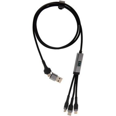 Logo trade promotional product photo of: SCX.design C53 100W 5-in-1 rPET ultra fast charging cable