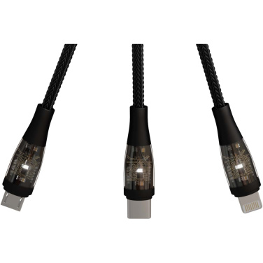 Logo trade promotional giveaways image of: SCX.design C50 5-in-1 fast charging 100W/5A cable with digital display