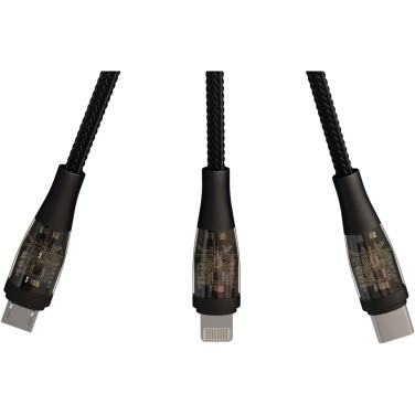 Logotrade promotional gift image of: SCX.design C50 5-in-1 fast charging 100W/5A cable with digital display