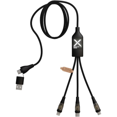 Logo trade corporate gift photo of: SCX.design C50 5-in-1 fast charging 100W/5A cable with digital display