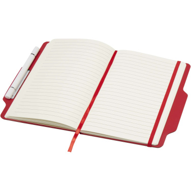 Logo trade promotional merchandise image of: Nexus A5 hard cover notebook with pen and pencil combo (black ink)