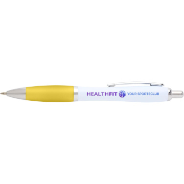 Logo trade business gifts image of: Nash recycled plastic ballpoint pen (blue ink)