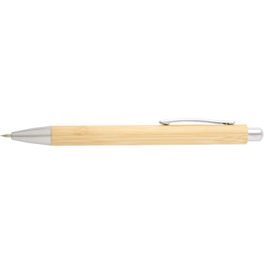 Logo trade advertising product photo of: Oblys bamboo ballpoint pen and mechanical pencil set (black ink)