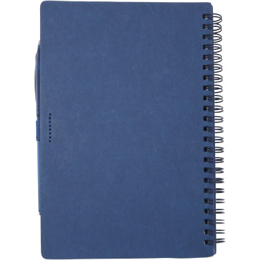 Logo trade business gift photo of: Slate reusable soft cover notebook and pen set (black ink)