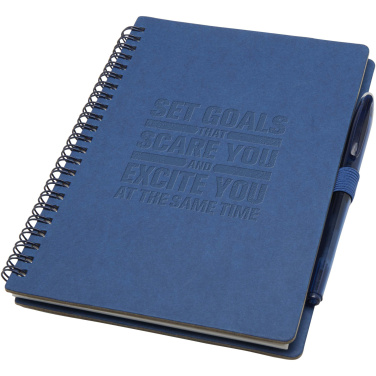Logo trade promotional gifts image of: Slate reusable soft cover notebook and pen set (black ink)