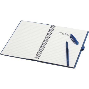 Logo trade promotional gift photo of: Slate reusable soft cover notebook and pen set (black ink)