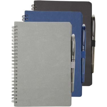 Logotrade advertising products photo of: Slate reusable soft cover notebook and pen set (black ink)