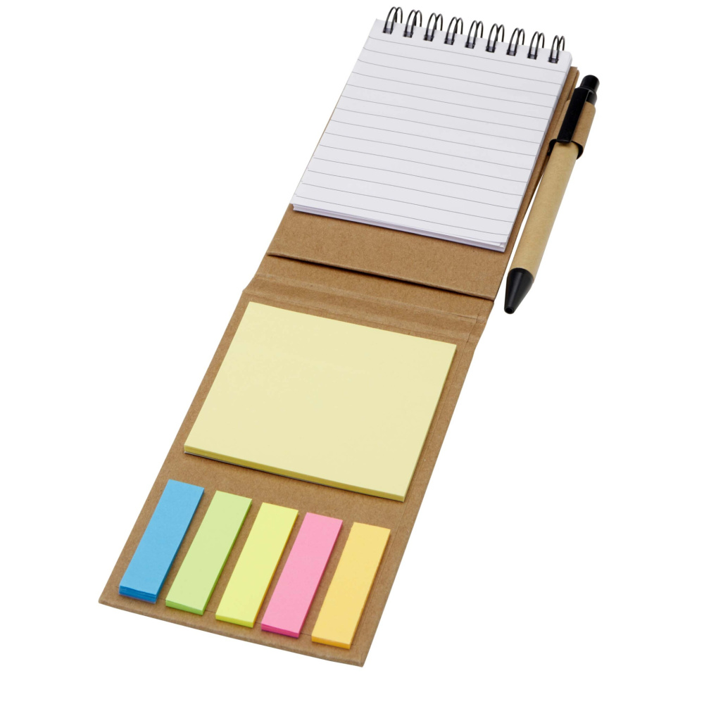 Logo trade corporate gifts picture of: Flipper sticky notepad with ballpoint pen (black ink)