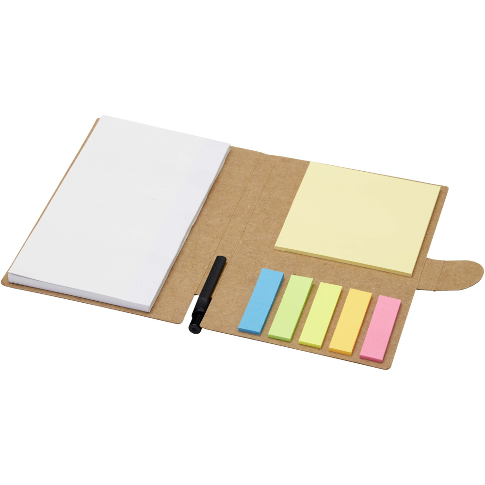 Logo trade promotional item photo of: Swift sticky notes booklet with ballpoint pen (black ink)