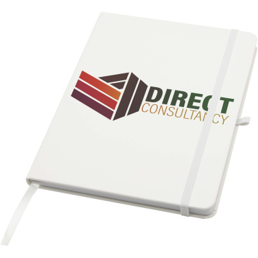 Logo trade advertising products picture of: Teak A5 recycled hard cover notebook with lined pages