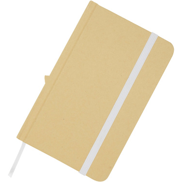 Logo trade corporate gifts picture of: Reed A6 recycled hard cover notebook with plain pages