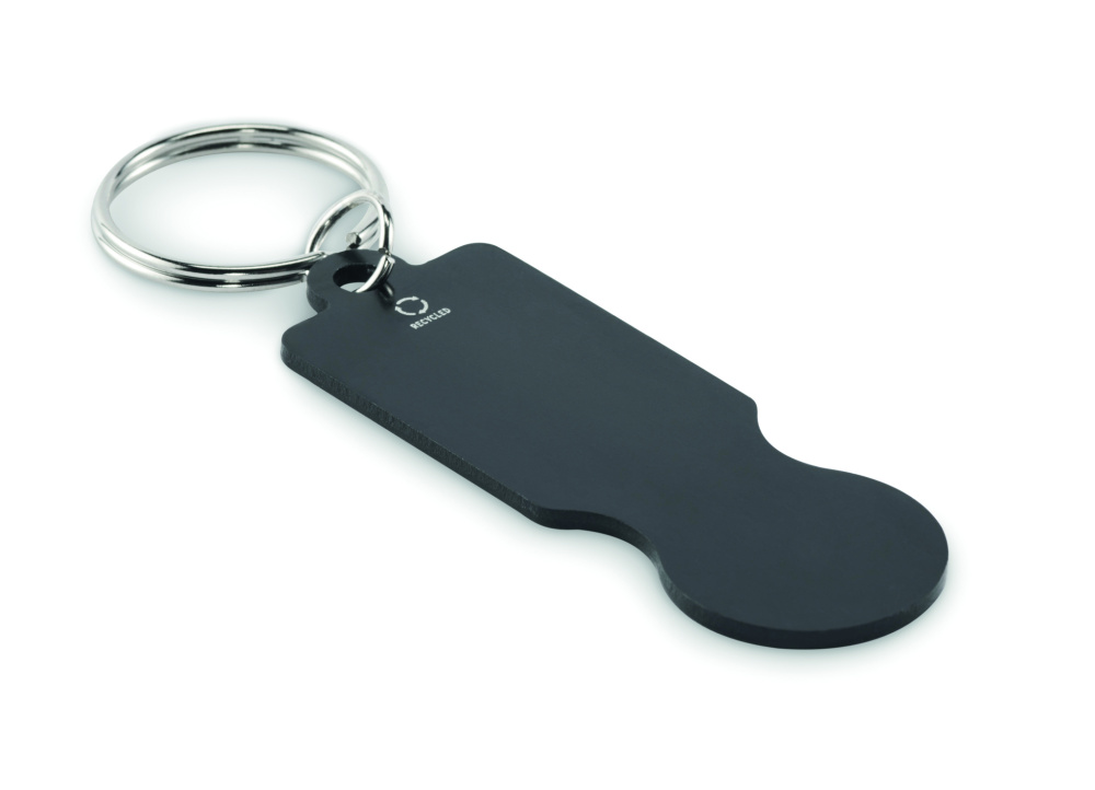 Logotrade promotional gifts photo of: Key ring with trolley token