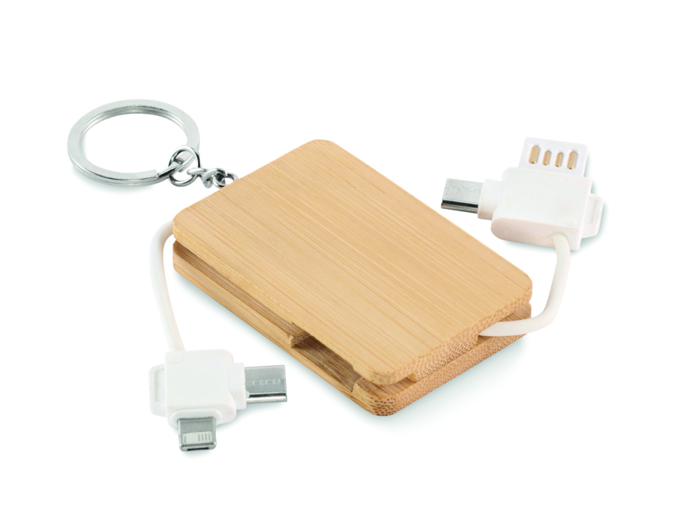 Logo trade business gifts image of: Key ring charging cable