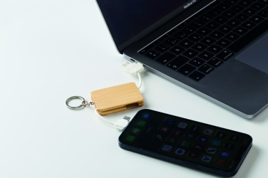 Logo trade promotional merchandise picture of: Key ring charging cable