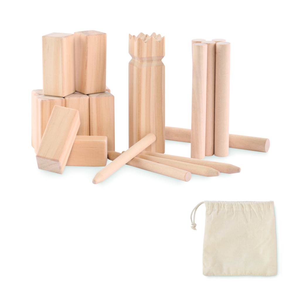 Logo trade promotional merchandise picture of: Pinewood outdoor throwing game