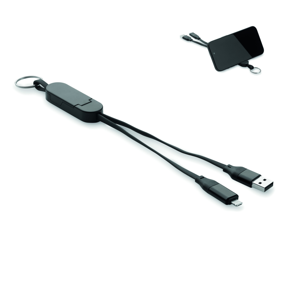 Logotrade promotional gifts photo of: 60W cable keyring recycled ABS