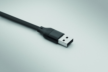 Logo trade promotional giveaways picture of: 60W cable keyring recycled ABS