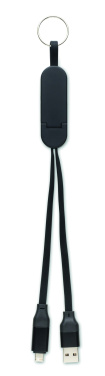 Logo trade promotional items picture of: 60W cable keyring recycled ABS