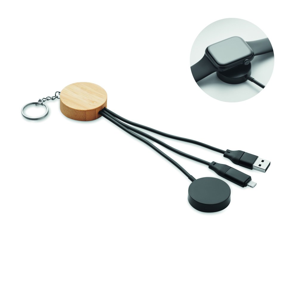 Logotrade promotional product image of: Key ring with 4 in 1 60W cable