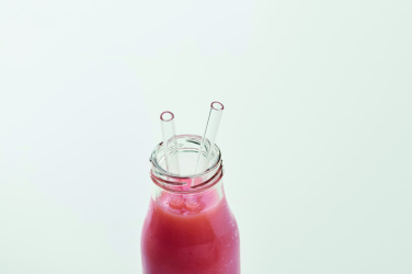 Logo trade promotional gifts picture of: 4 reusable glass straws