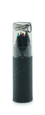 Logotrade promotional merchandise image of: 6 black colouring pencils