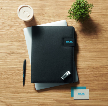 Logo trade promotional giveaway photo of: A4 folder and wireless charger
