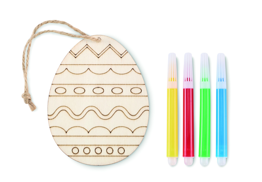 Logotrade corporate gift image of: Wooden egg painting set