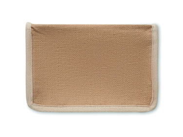 Logo trade corporate gift photo of: Jute and canvas cooler bag 3L