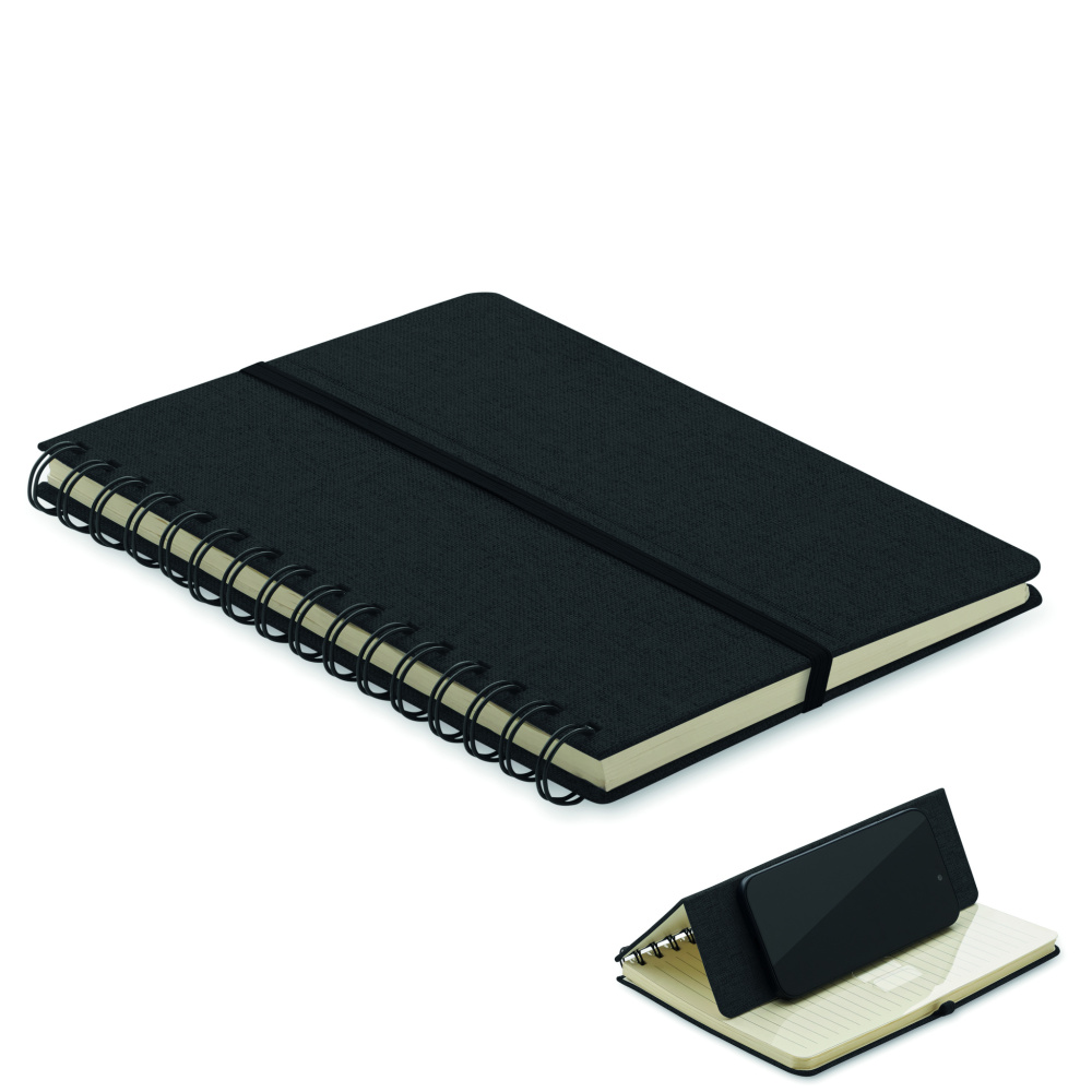 Logotrade promotional giveaway picture of: A5 notebook with phone holder