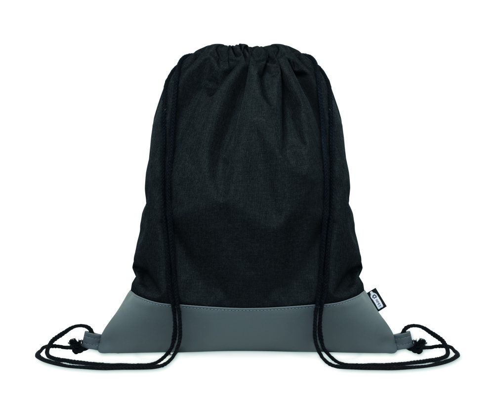 Logotrade promotional gift picture of: RPET PU drawstring bag 2 tone